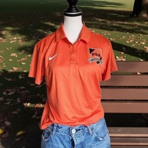 NIKE Princeton Soccer Academy Orange Polo Shirt Women's M
